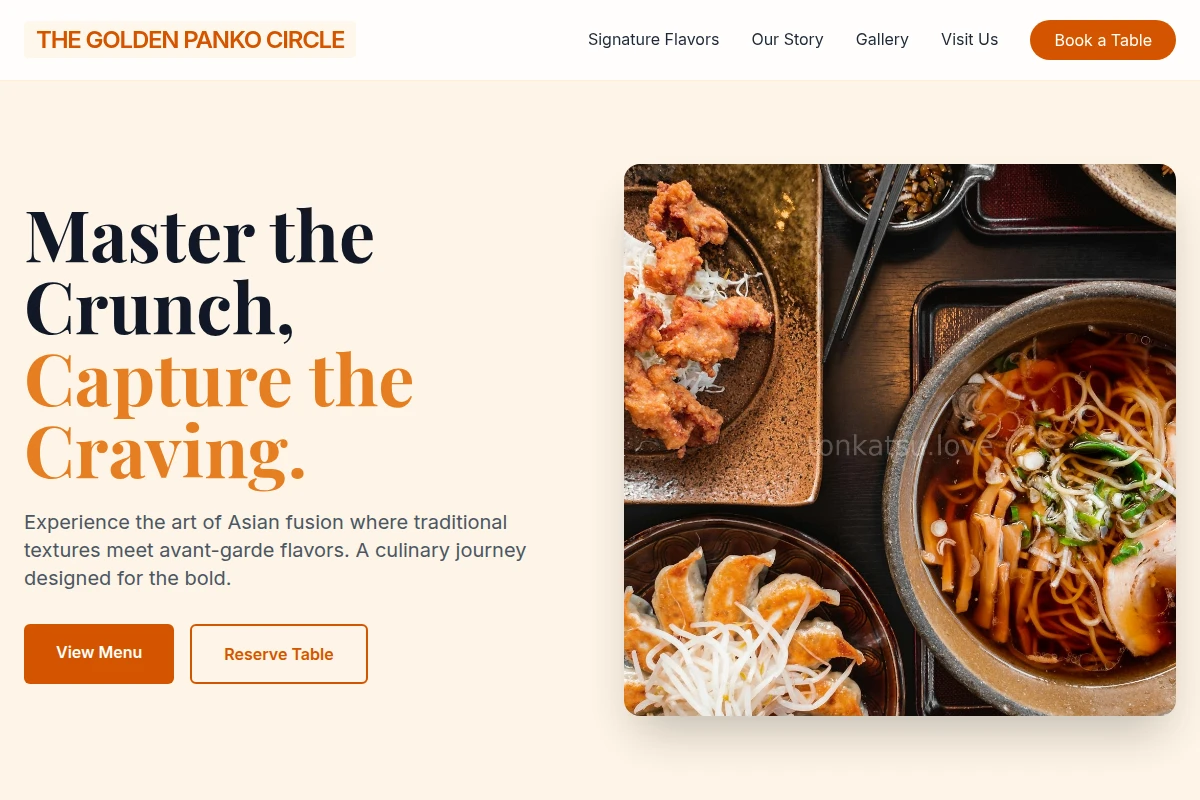 Gourmet Asian Fusion Food