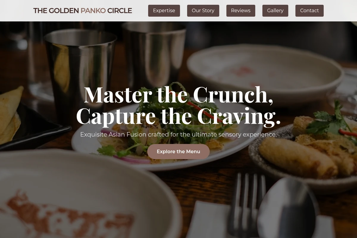 Golden Asian Fusion Food